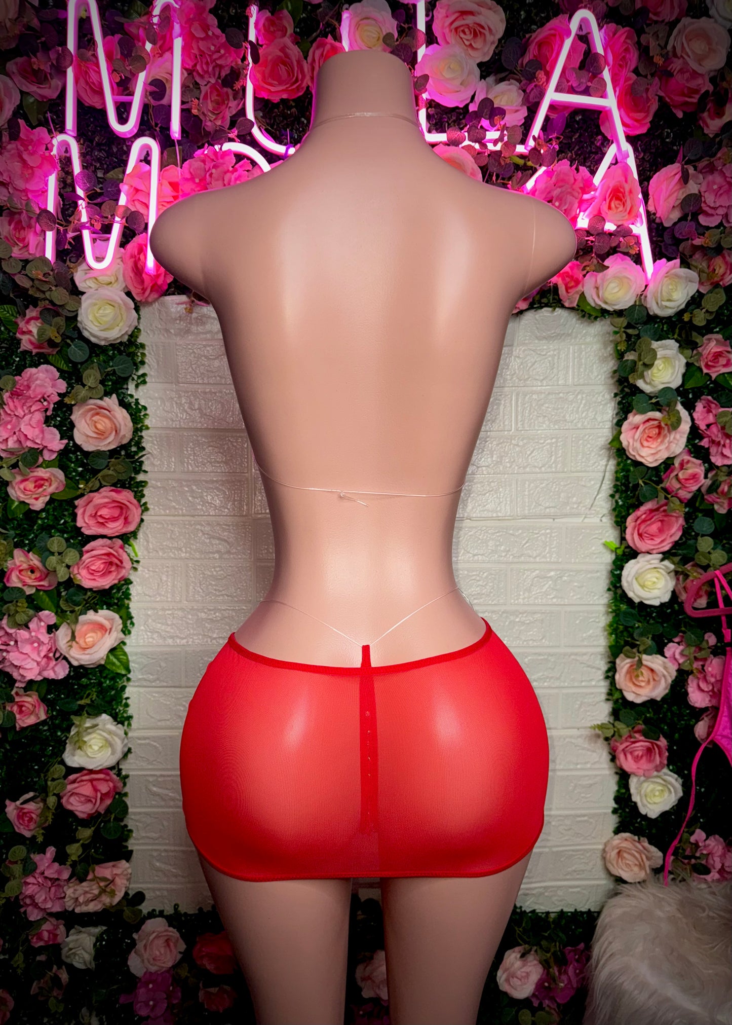 APHRODITE - Ruby Red Skirt Set