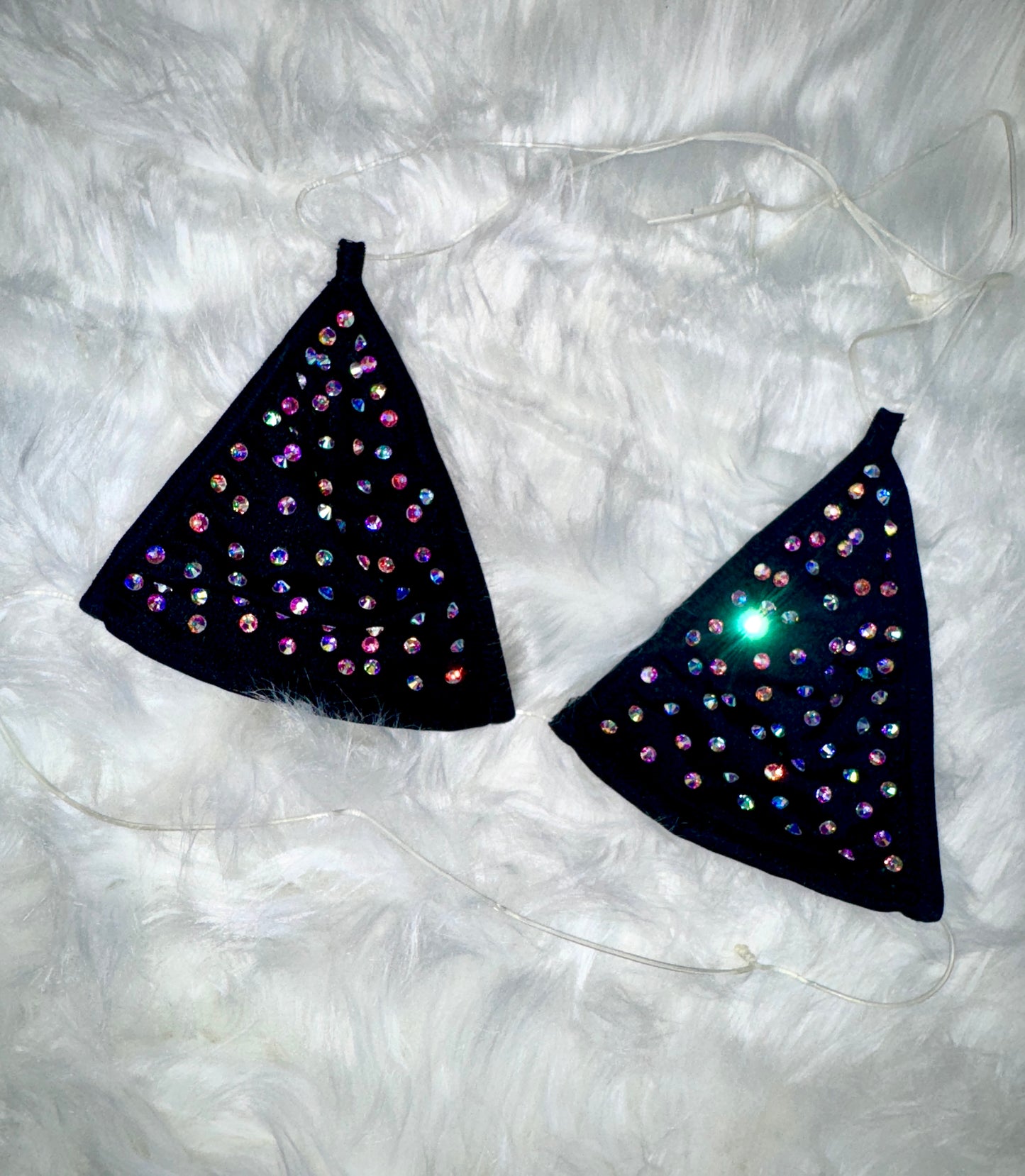 RHINESTONE BIKINI - TOP ONLY- READY TO SHIP