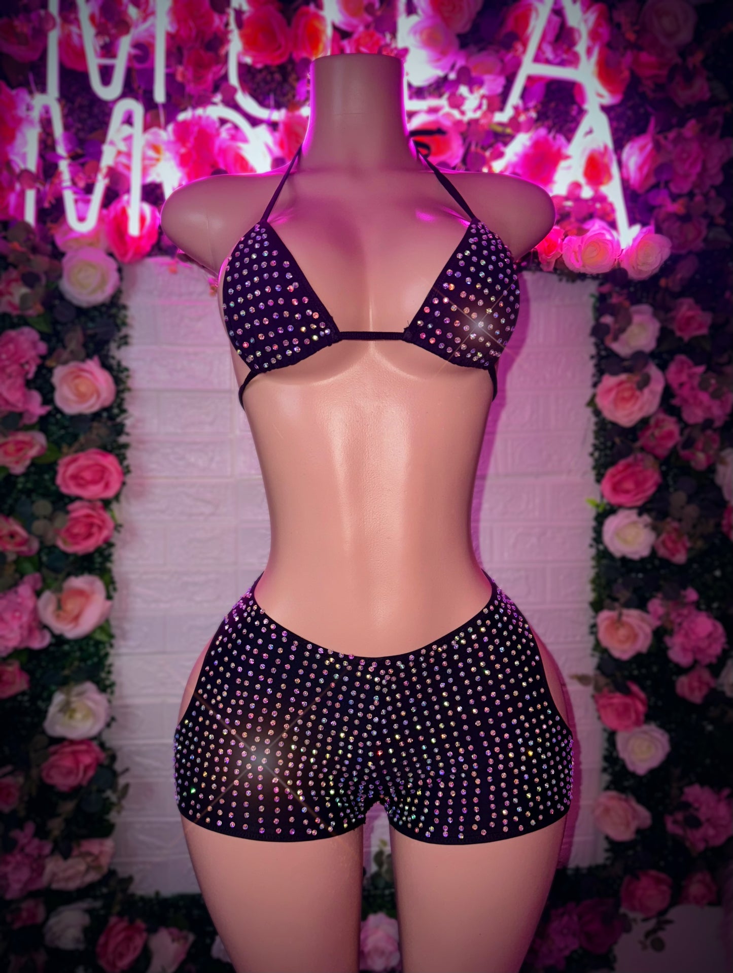 A$$ Out - Black Shorts Set