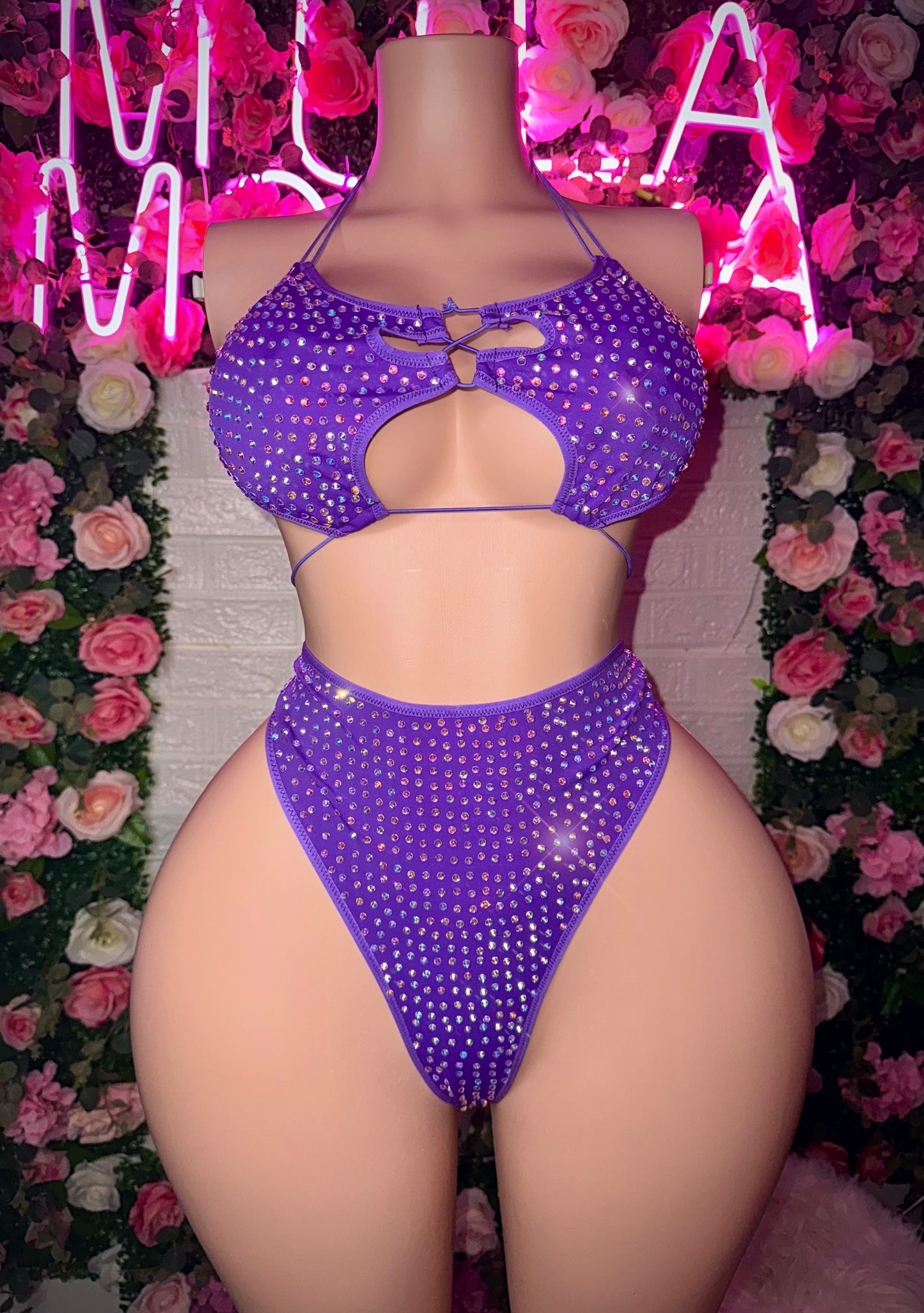 LALA - Purple High Waist Two Piece