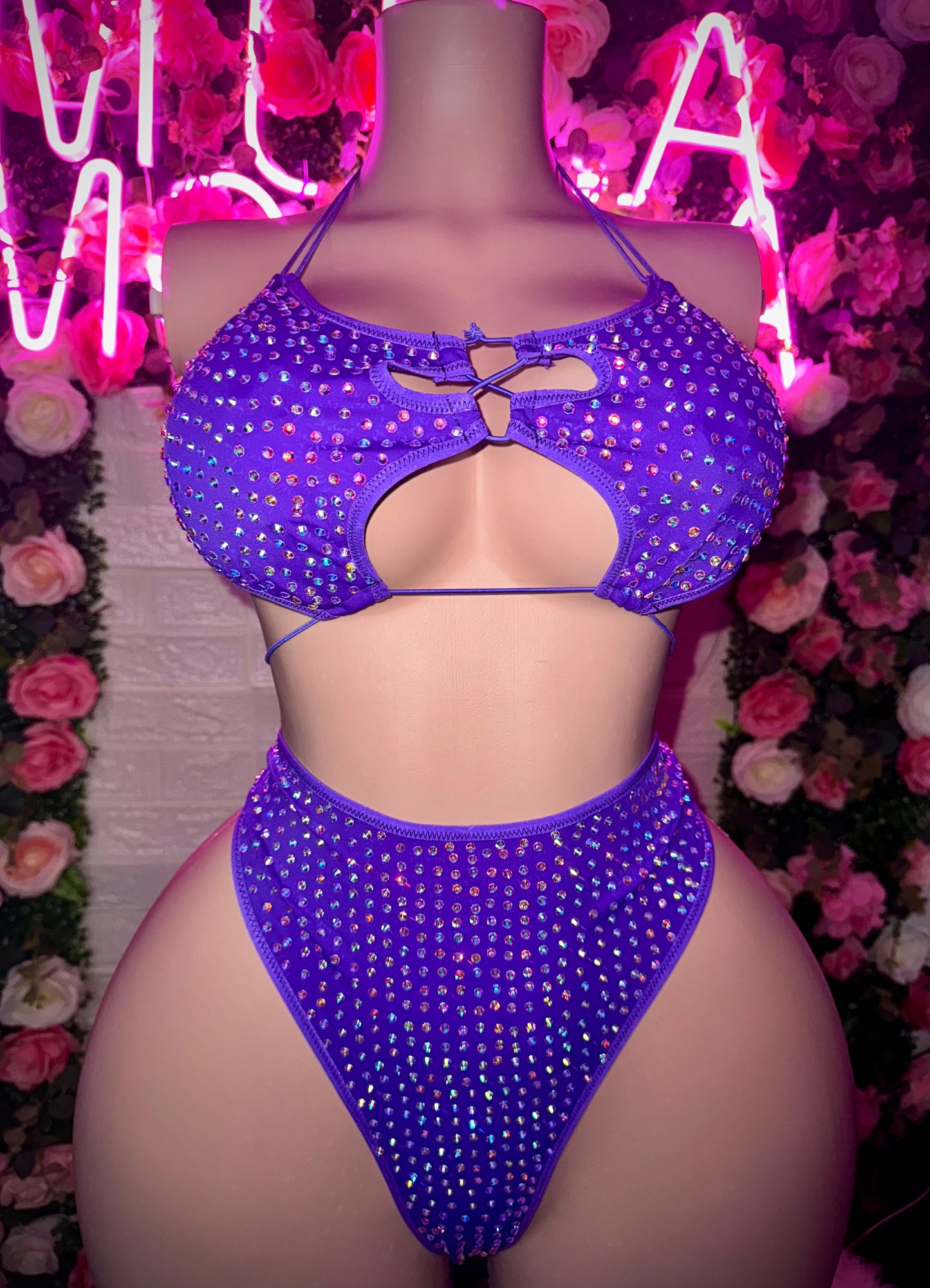 LALA - Purple High Waist Two Piece