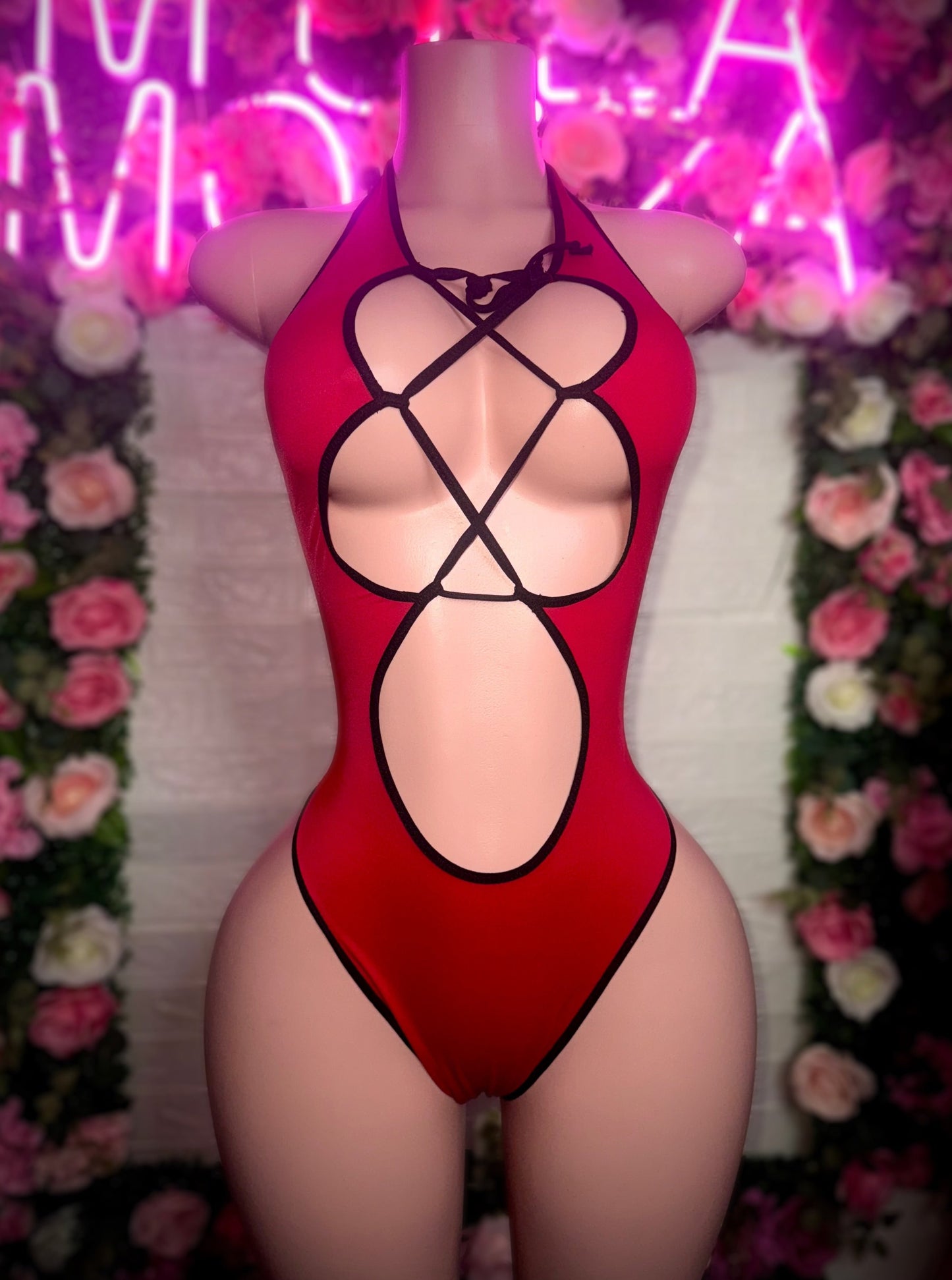 DANA - Red & Black One Piece