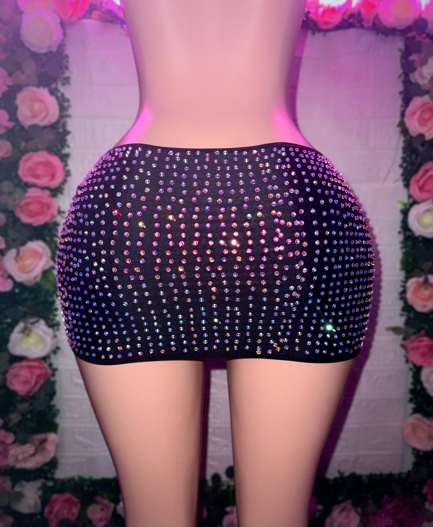 Black Diamond Scrunch Skirt