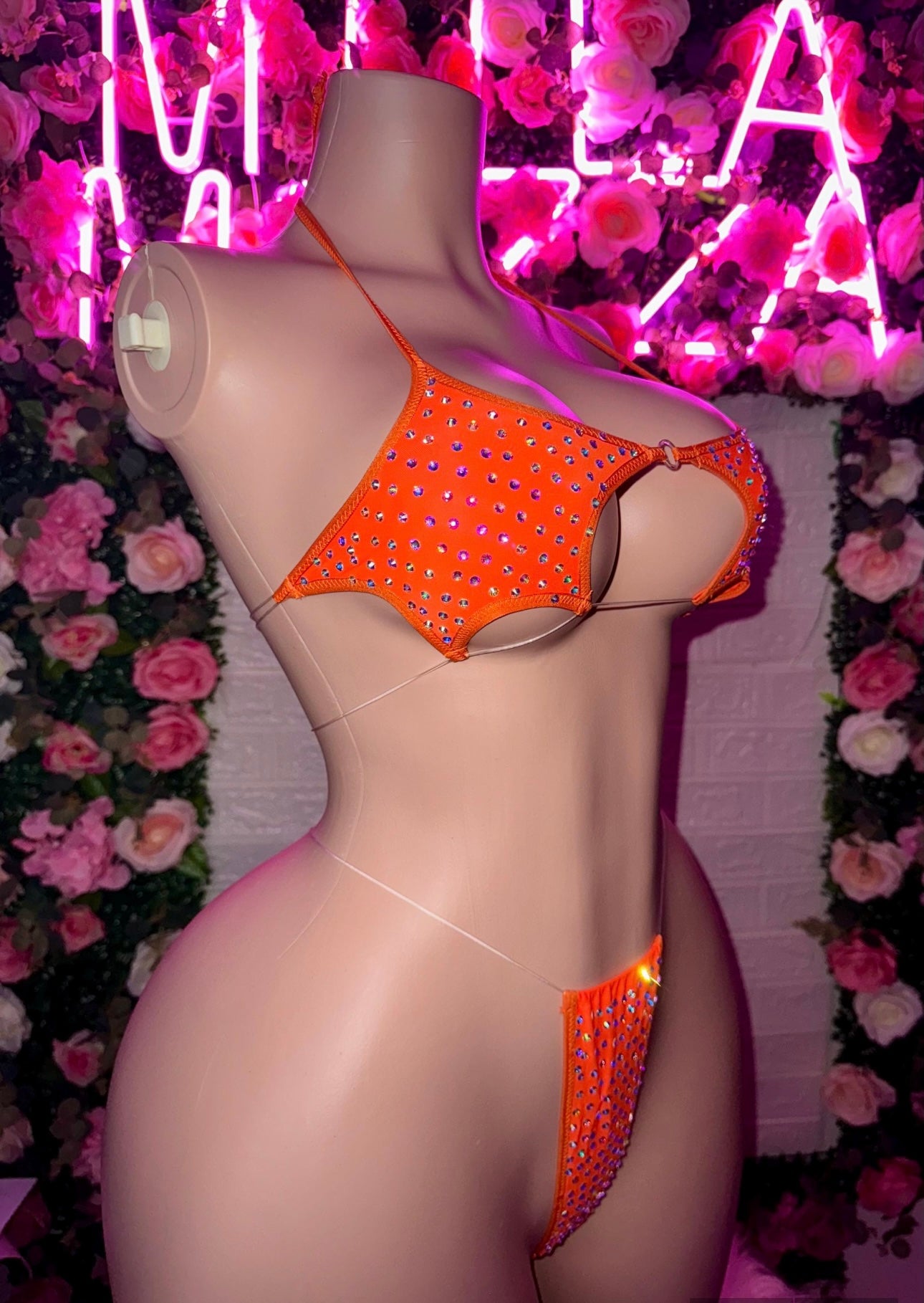 NEON ORANGE STARKINI - READY TO SHIP