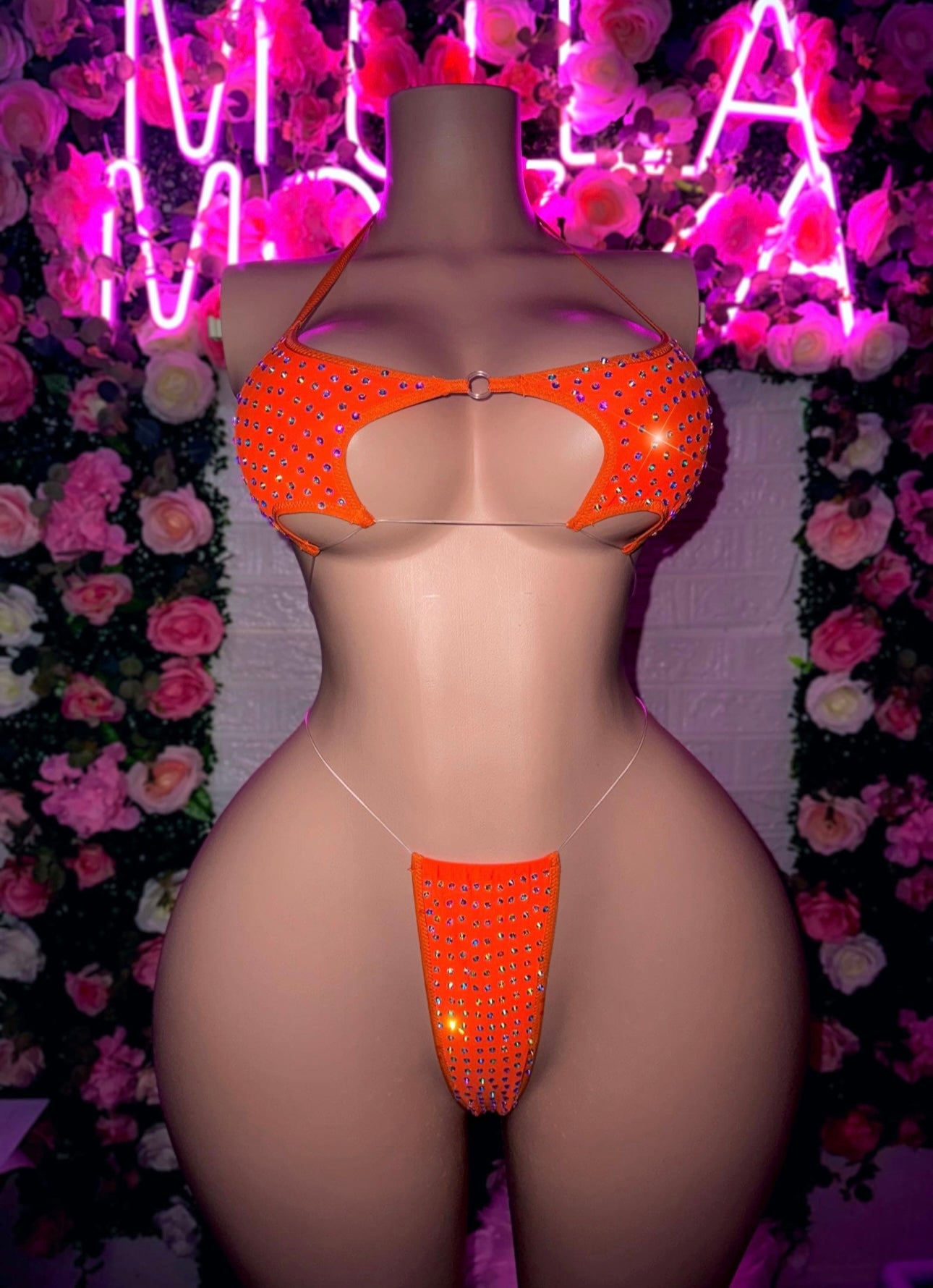 NEON ORANGE STARKINI - READY TO SHIP