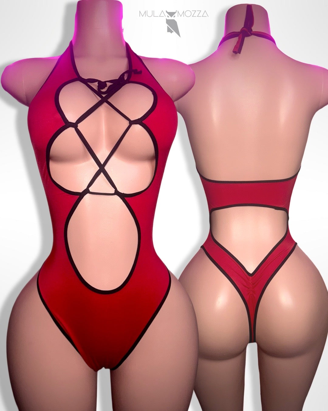 DANA - Red & Black One Piece