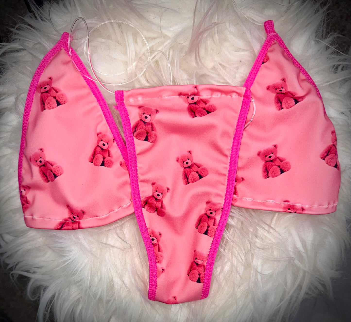 MICROKINI - Pink Teddy Bikini