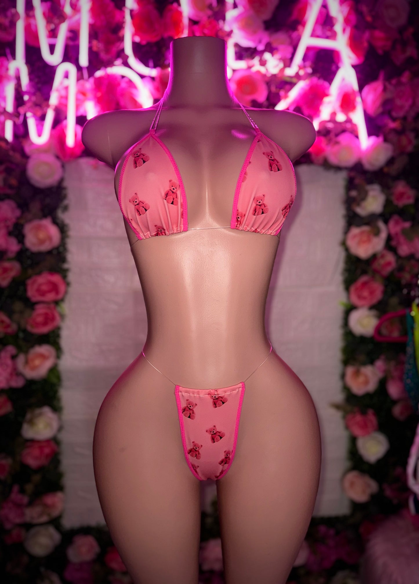 MICROKINI - Pink Teddy Bikini