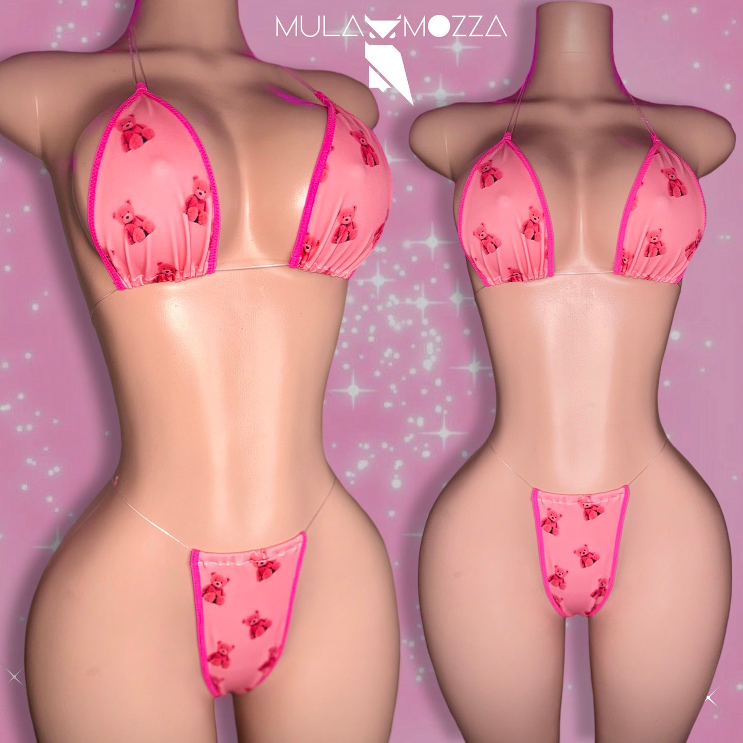 MICROKINI - Pink Teddy Bikini
