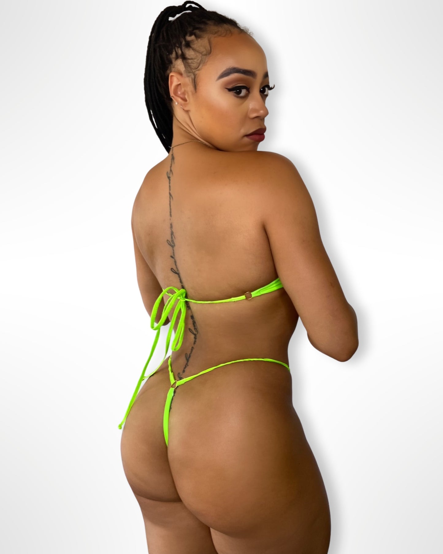 MALI - Neon Green Bandeau Bikini