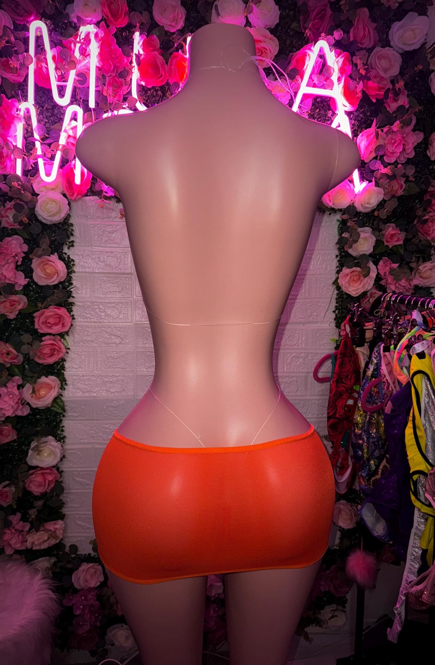APHRODITE - Orange Skirt Set