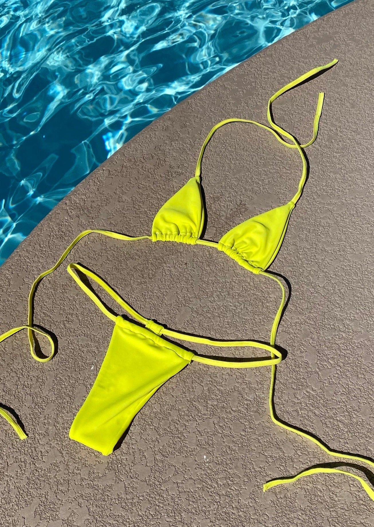 SADE - Neon Yellow G String Bikini