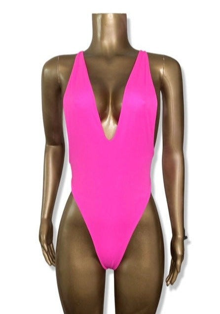 DIONNE - Neon Pink One Piece Swimsuit