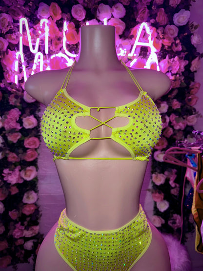 LALA - Lemon Drop High Waist Two Piece