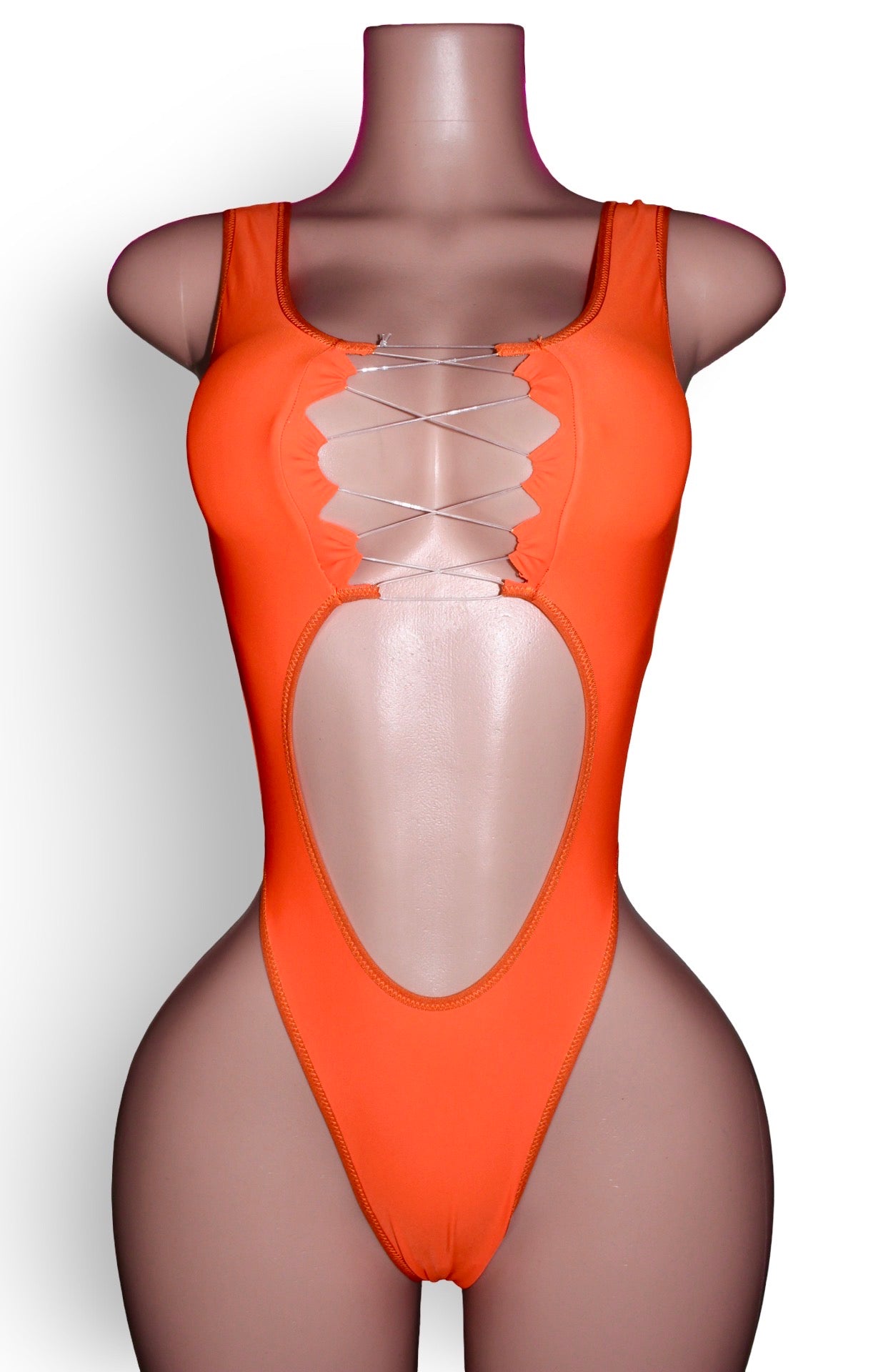 CELESTINE Neon Orange Bodysuit - Ready to Ship