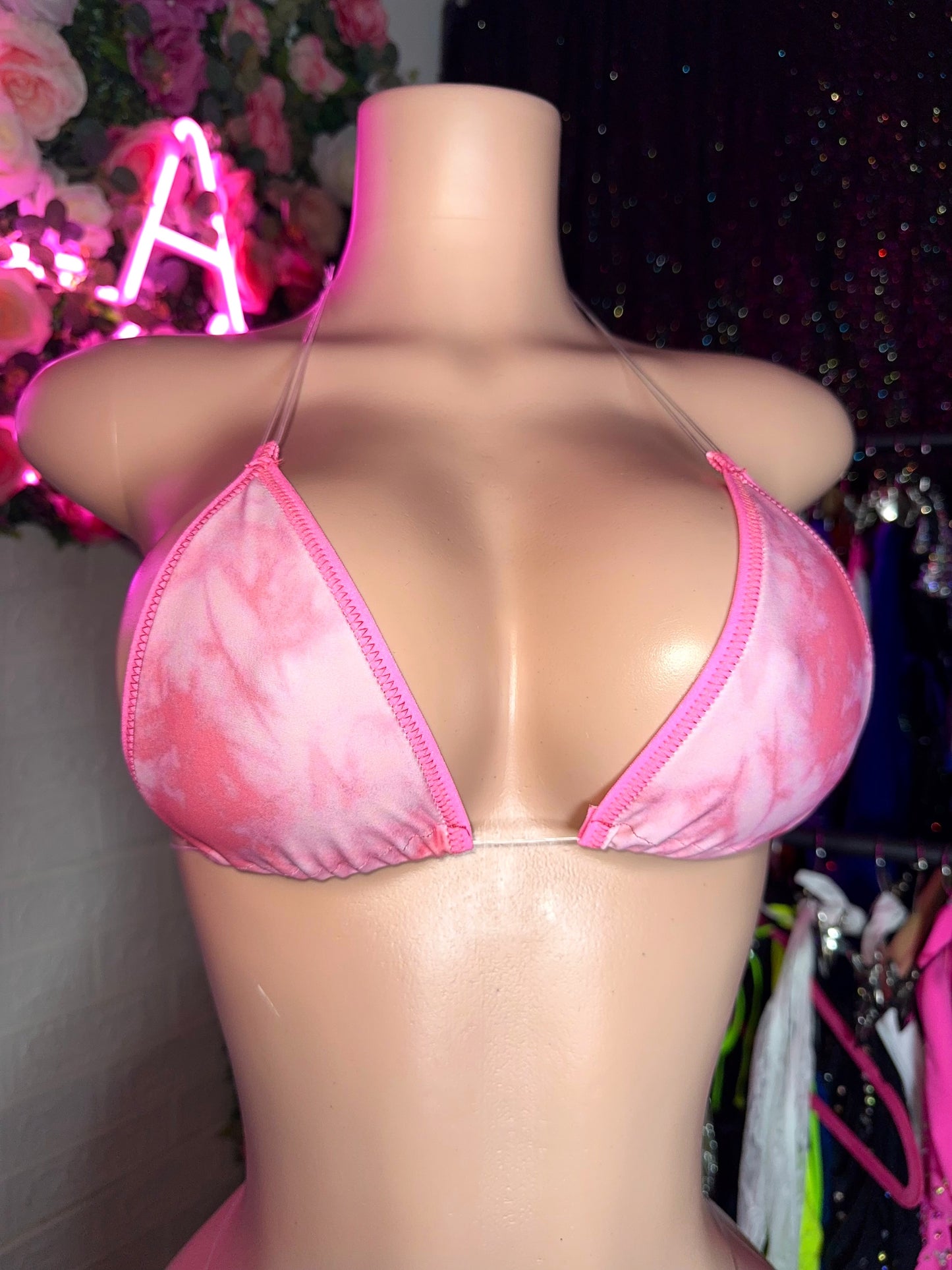 VENUS- Cotton Candy Two Piece & Fishnets