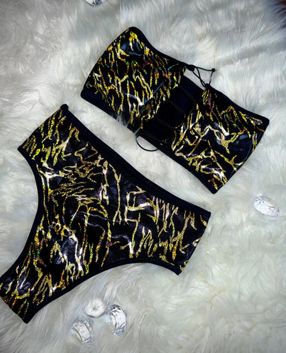 AMIRA- Thunder Glow High Waist Bikini