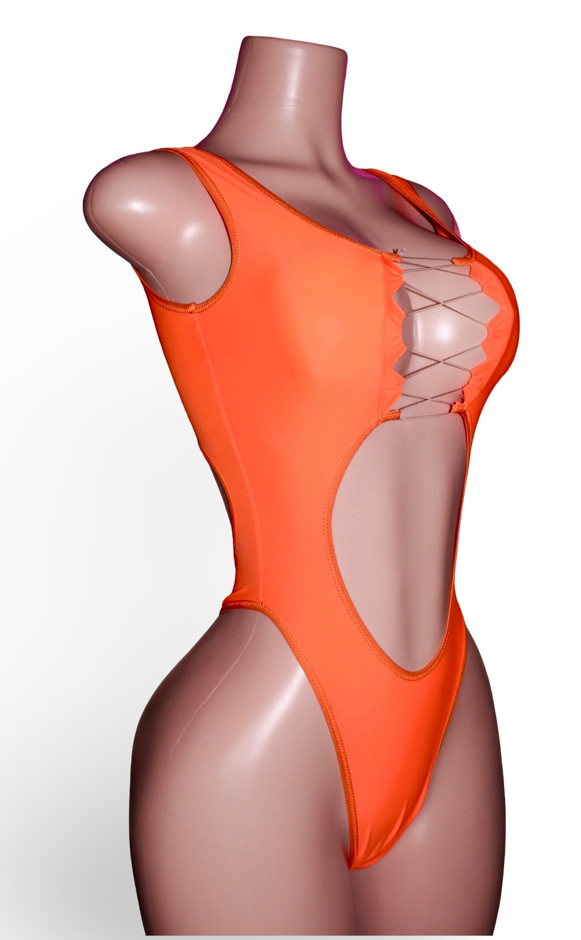 CELESTINE Neon Orange Bodysuit - Ready to Ship