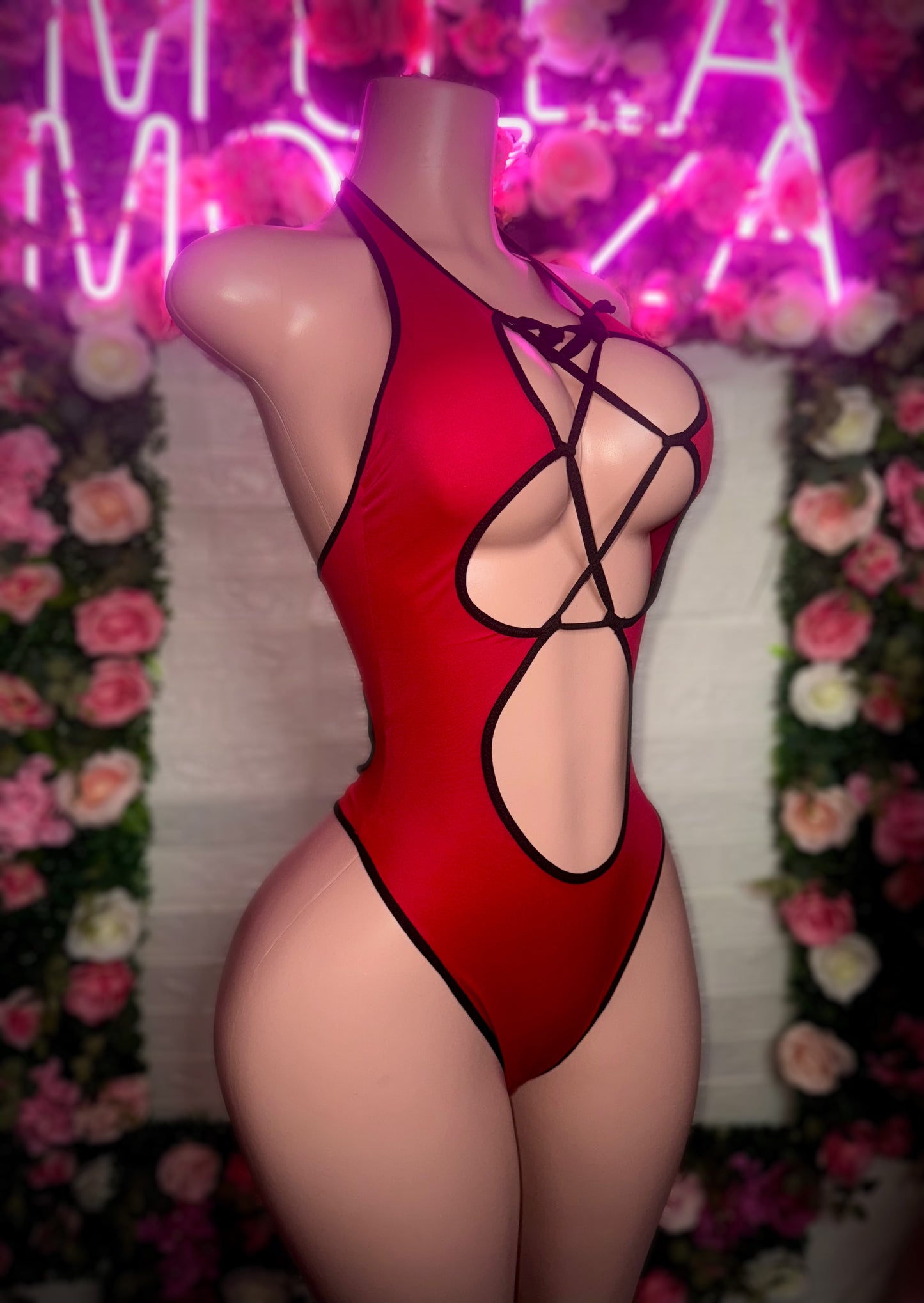 DANA - Red & Black One Piece