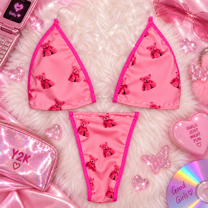 MICROKINI - Pink Teddy Bikini