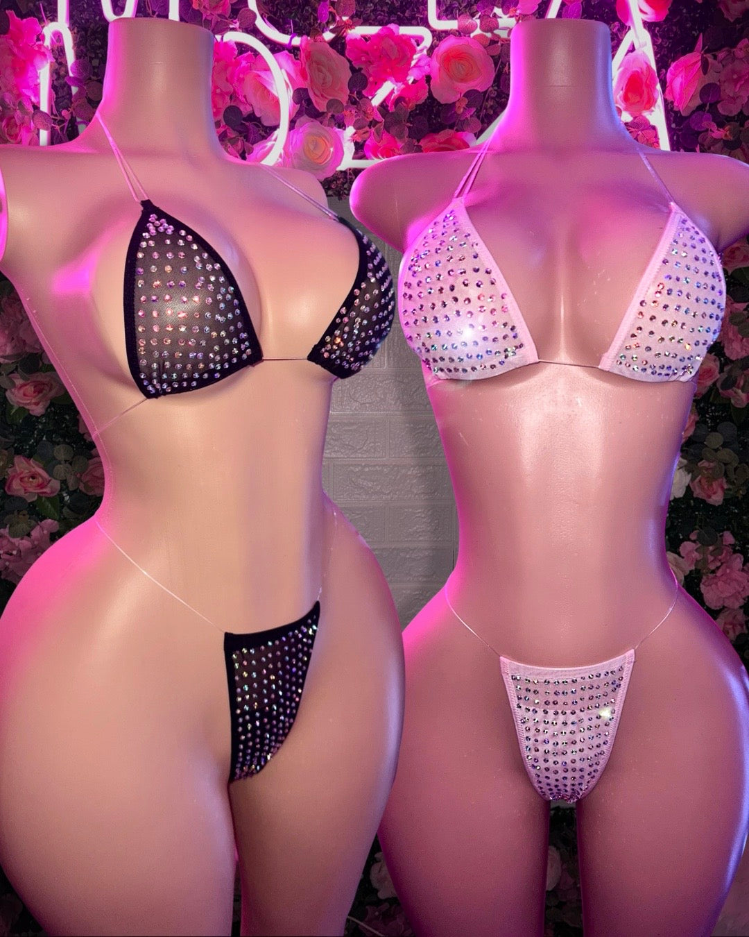 VENUS - Sheer Rhinestone Bikini - 9 Colors Available