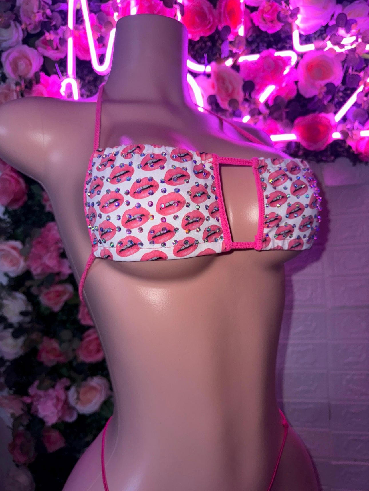 PINK LIPS SASHA TWO PIECE - READY TO SHIP