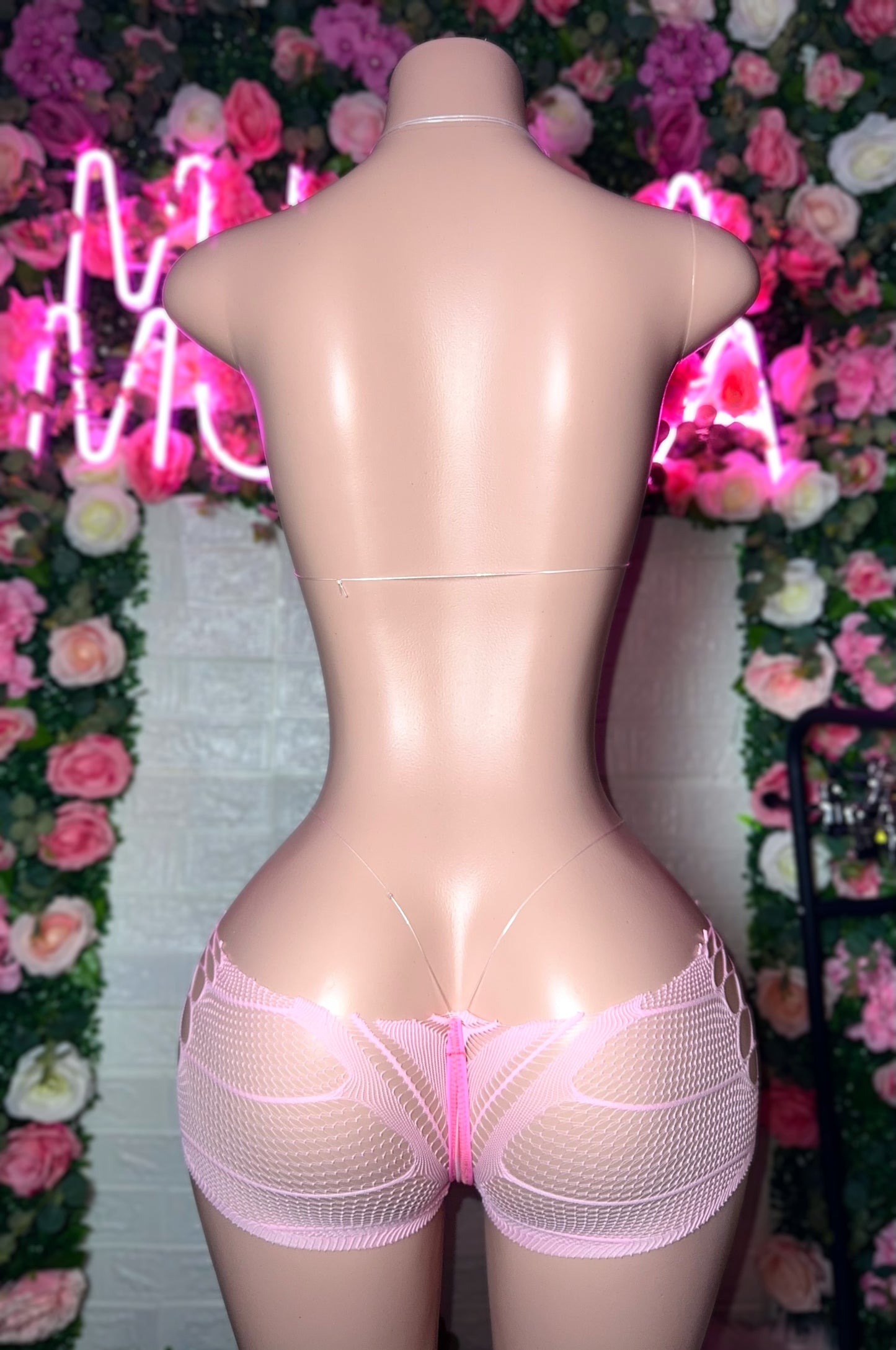 VENUS- Cotton Candy Two Piece & Fishnets