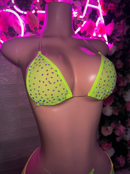 APHRODITE - Neon Green Skirt Set