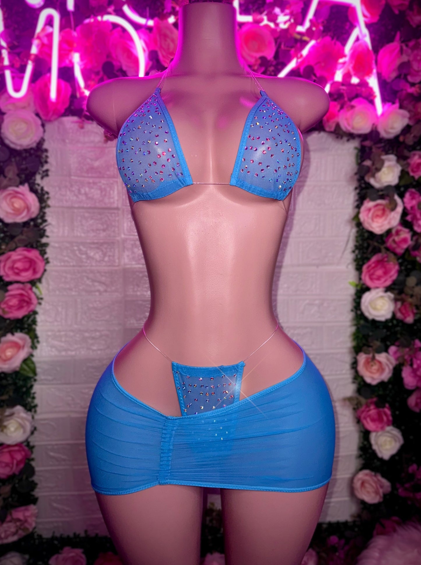 APHRODITE - Blue Skirt Set