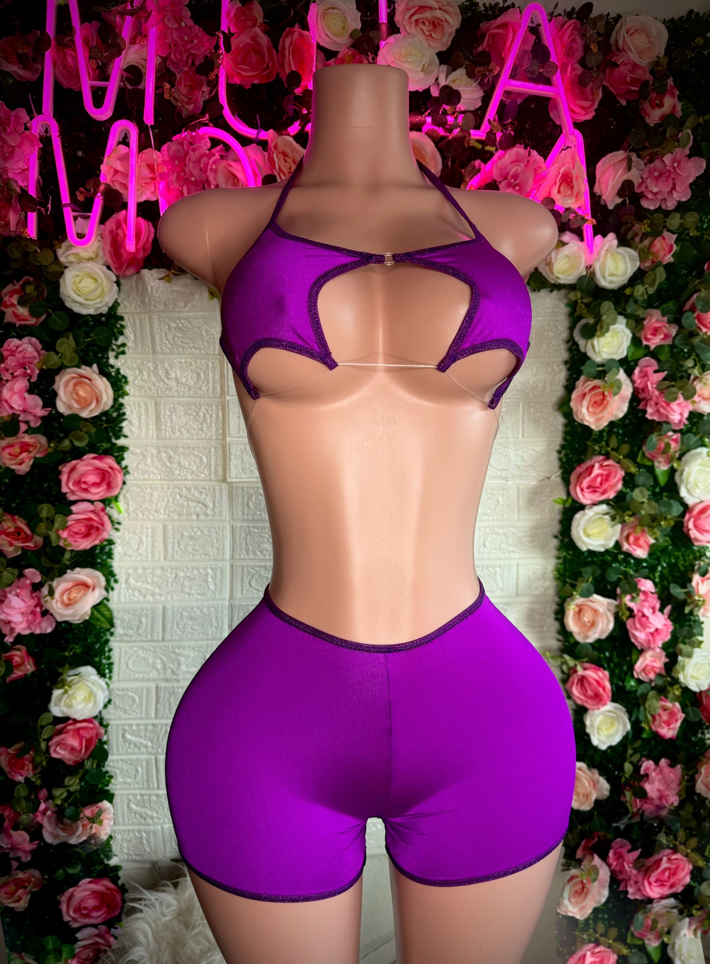 STARKINI - Plum Purple Shorts Set