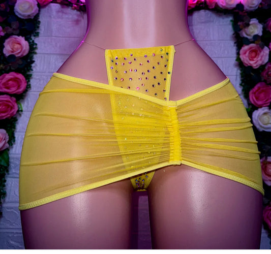 Yellow Scrunch Skirt