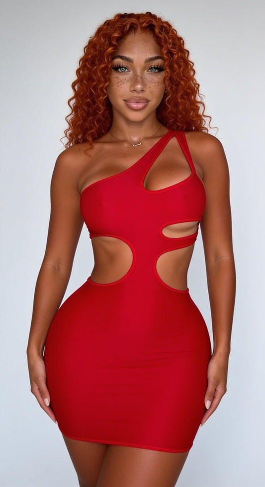 AUBREY - Ruby Red Dress