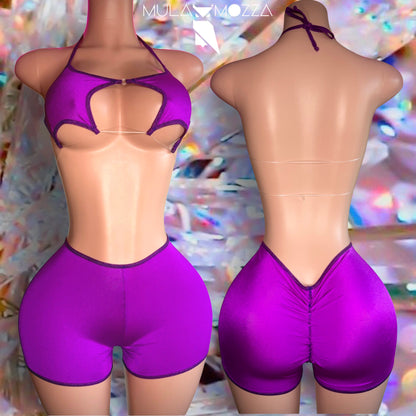 STARKINI - Plum Purple Shorts Set