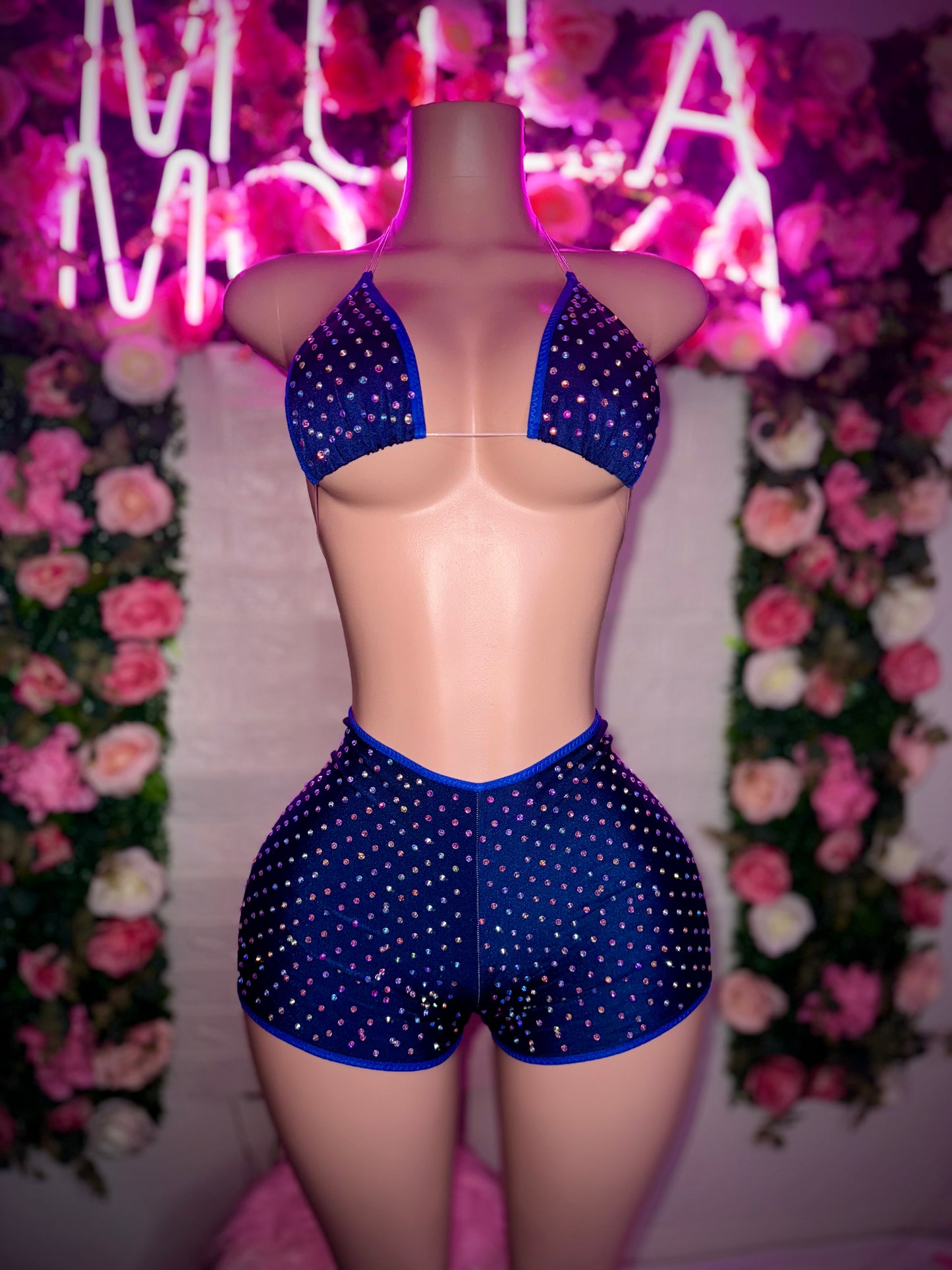 VENUS - Navy Blue Shorts Set