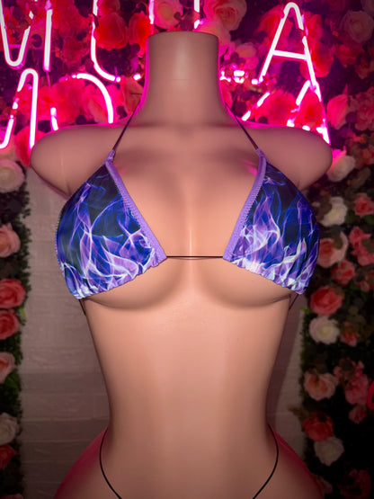 MICROKINI - Purple Flame Bikini READY TO SHIP