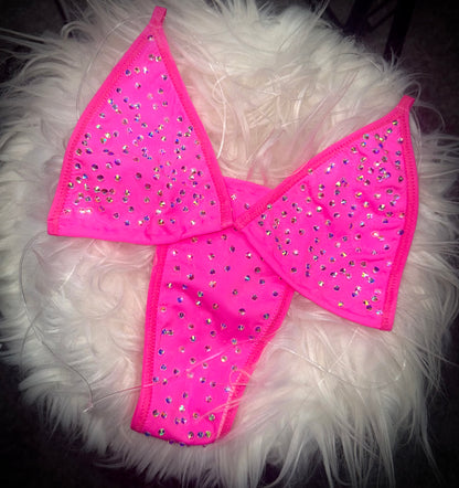 VENUS - Neon Pink Rhinestone Bikini