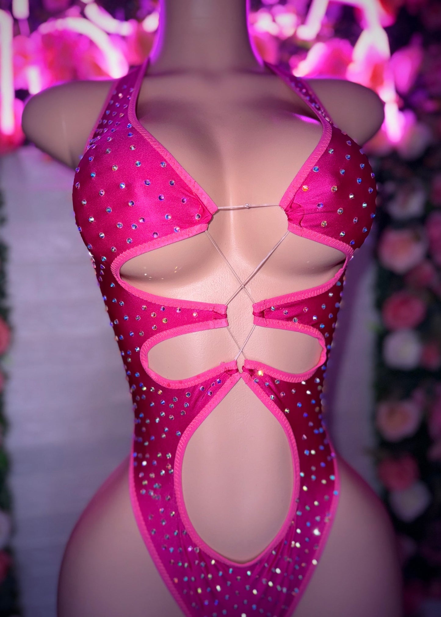 ELIZABETH - Neon Pink One Piece