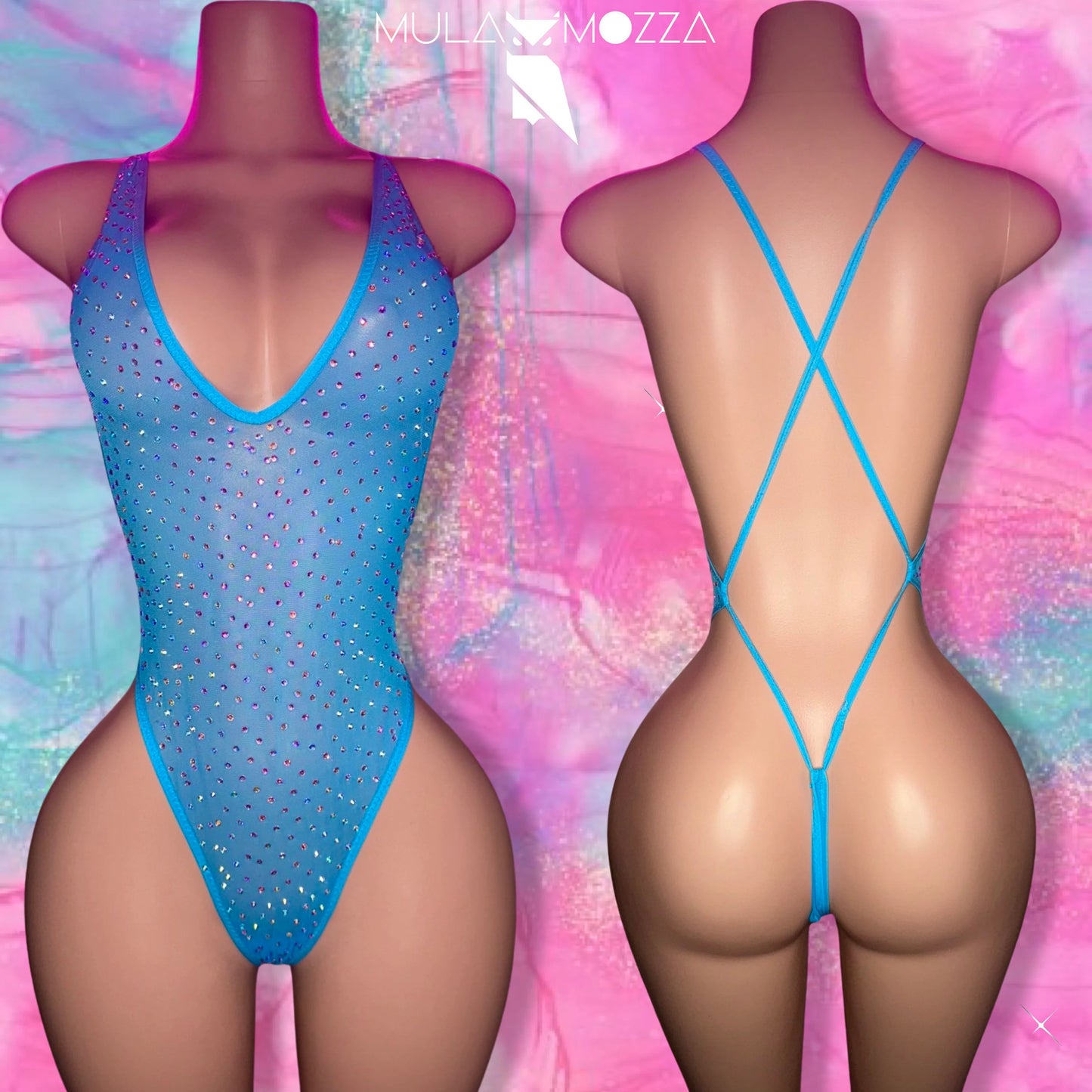 DIONNE - Blue See Through One Piece