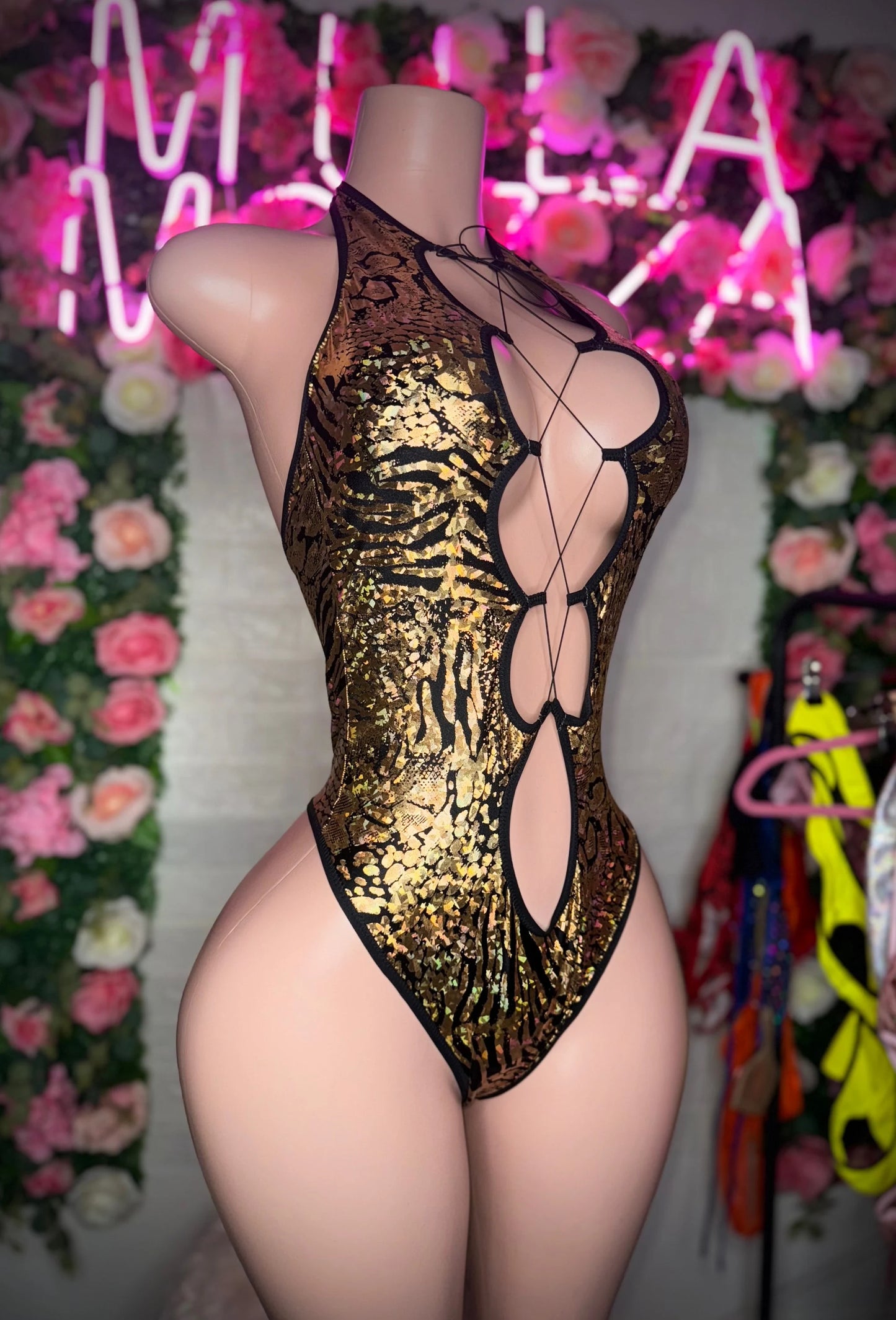 DESIREE - Gold Tiger One Piece