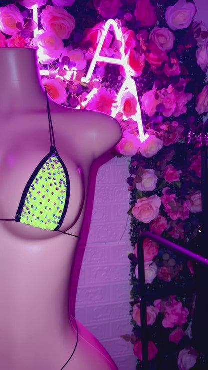 DIAMOND PIXIE MICROKINI - Yellow Viper