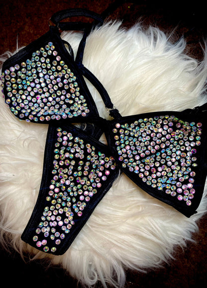 VENUS - Black Rhinestone Bikini