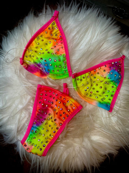 VENUS - Rainbow Rhinestone Bikini